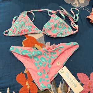 Beach Bunny Pink and Teal Bikini